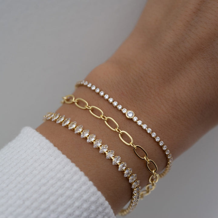 Marquise Cut Diamond Lab-Grown Tennis Bracelet for Her