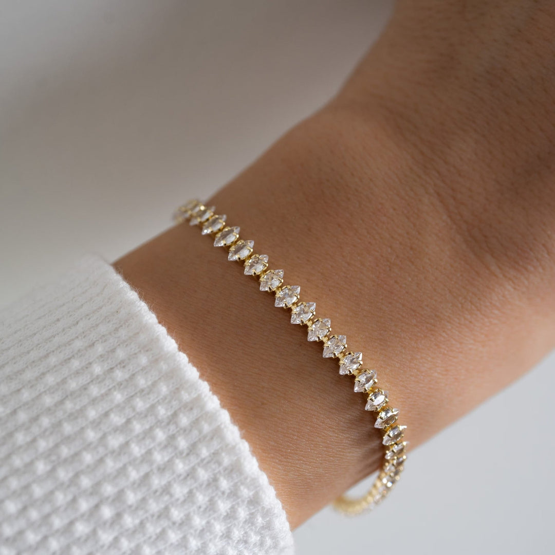 Marquise Cut Diamond Lab-Grown Tennis Bracelet for Her