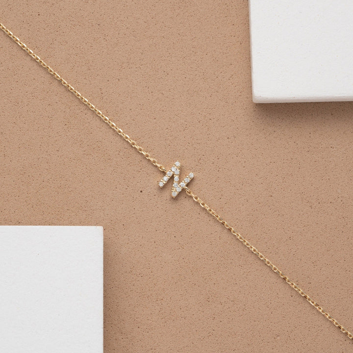 Letter Diamond Bracelet for Women Birthday Gift - Doozy Diamonds
