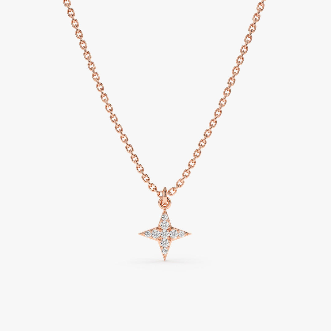Mini North Star Diamond Necklace Gift for Her - Doozy Diamonds