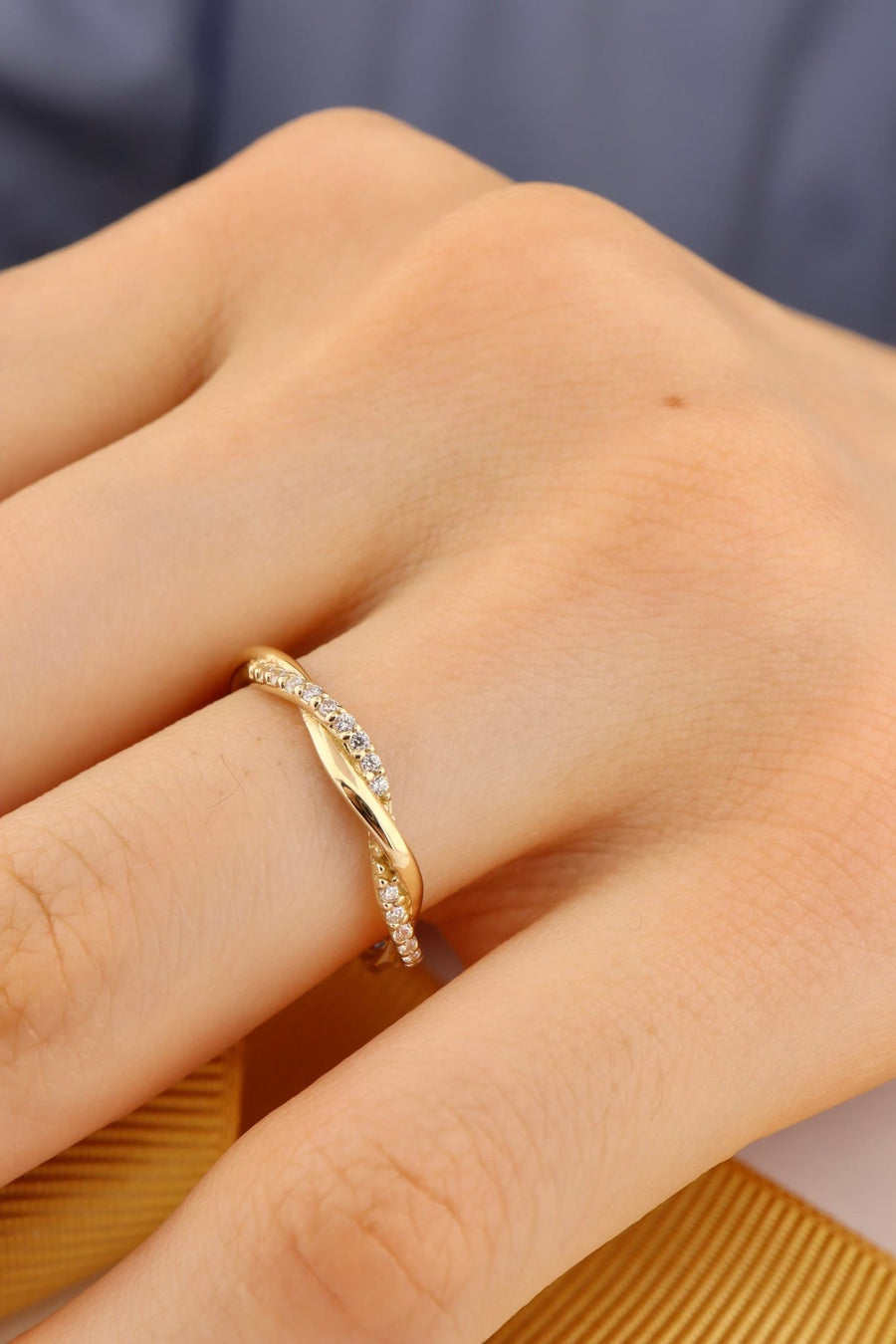 Round Cut Diamond lab grown diamond Infinity Wedding Ring for Christmas Gift - Doozy Diamonds