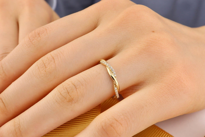 Round Cut Diamond lab grown diamond Infinity Wedding Ring for Christmas Gift - Doozy Diamonds