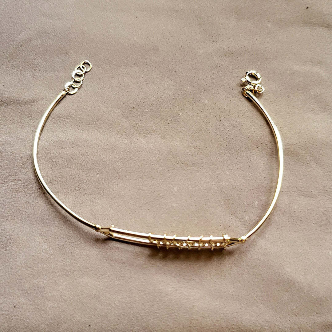 Bezel Set Diamond Unique Bangle Bracelet for Women - Doozy Diamonds