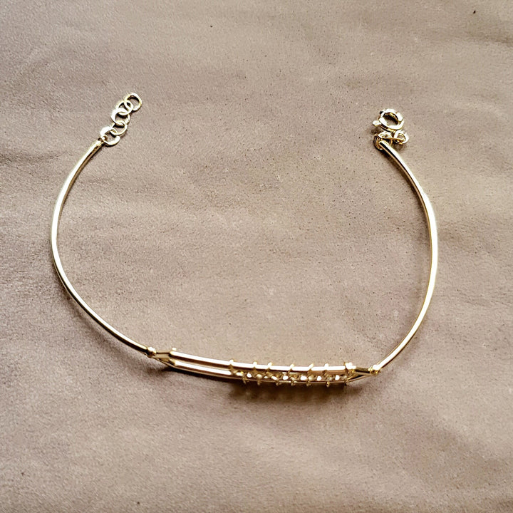 Bezel Set Diamond Unique Bangle Bracelet for Women - Doozy Diamonds