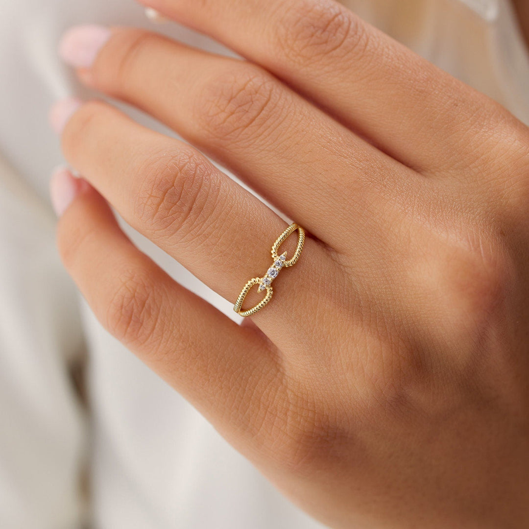 Round Cut Diamond Double Rope Wedding Band for Women - Doozy Diamonds