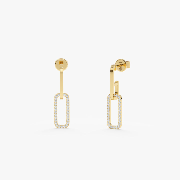Round Cut Diamond Dangling Earrings for Her - Doozy Diamonds