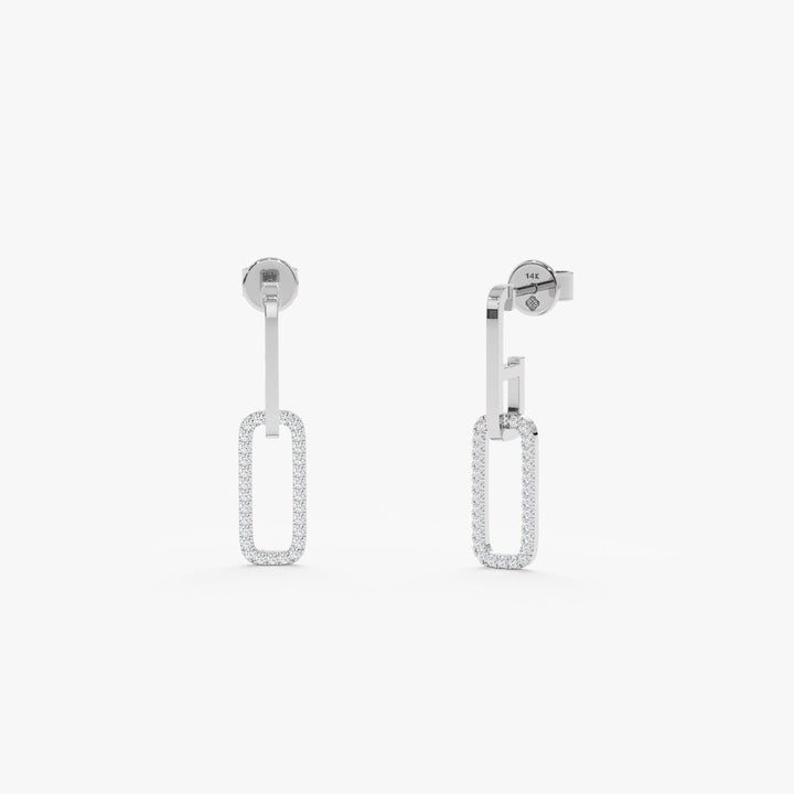 Round Cut Diamond Dangling Earrings for Her - Doozy Diamonds