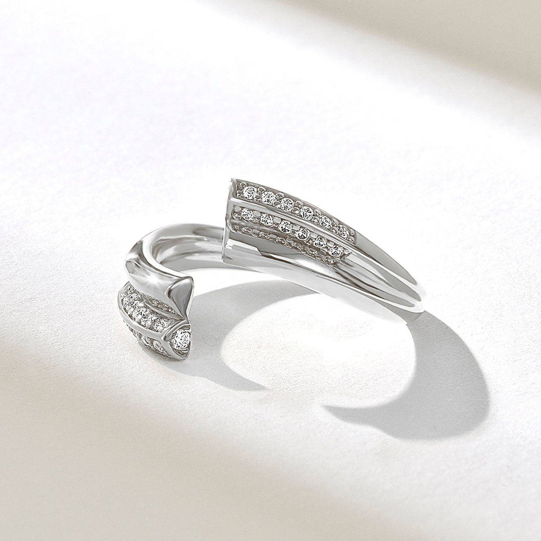 Round Cut Pave Diamond Cuff Wrap Diamond Band for Women - Doozy Diamonds