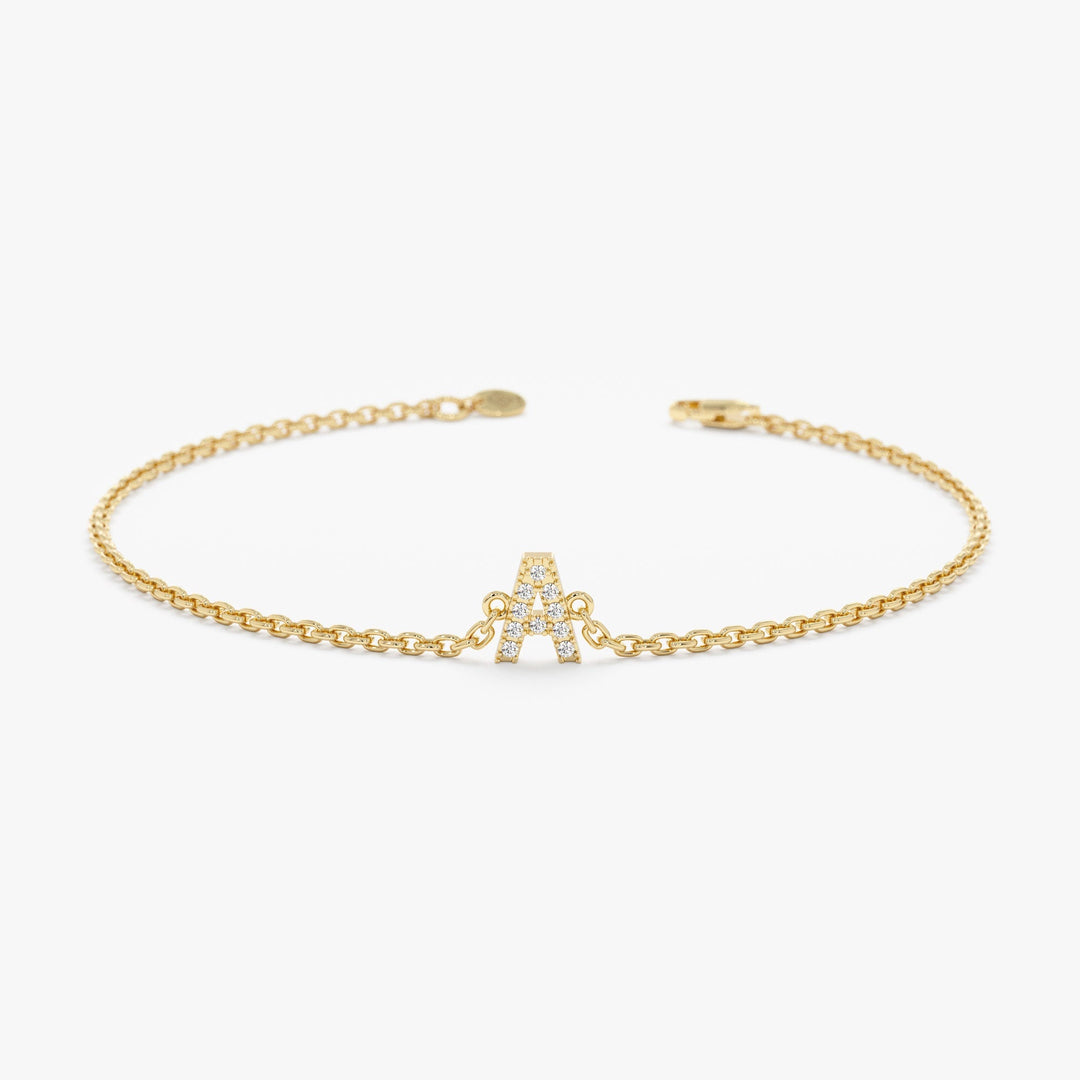 Letter Diamond Bracelet for Women Birthday Gift - Doozy Diamonds
