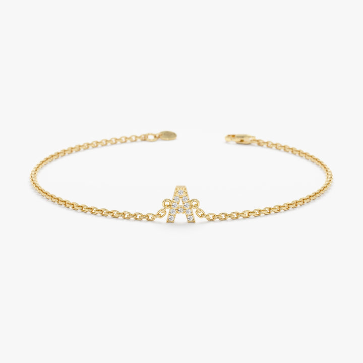 Letter Diamond Bracelet for Women Birthday Gift - Doozy Diamonds