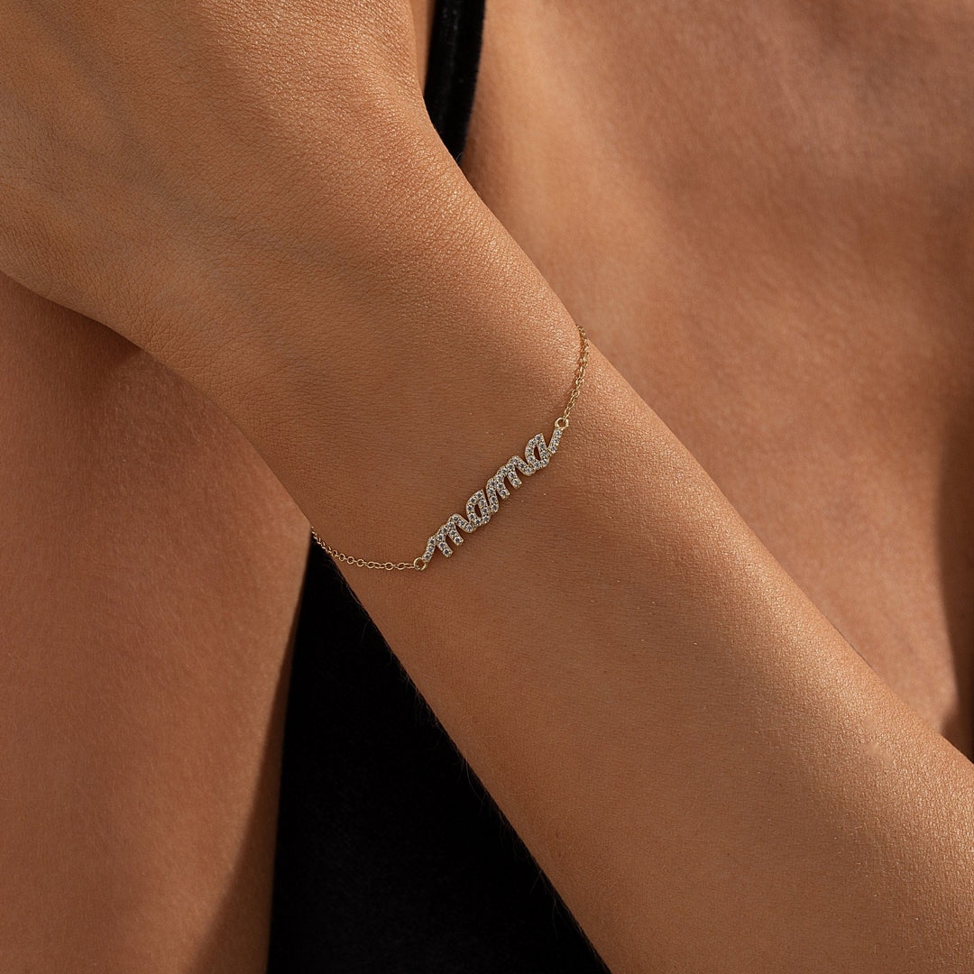 'Mama' Diamond Bracelets for Women in 7 Inch - Doozy Diamonds