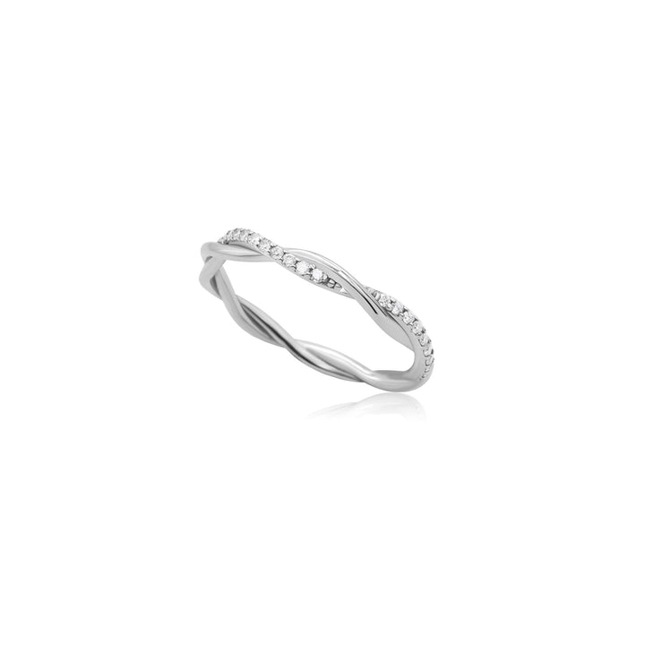 Round Cut Braided Diamond Stackable Ring for Her - Doozy Diamonds