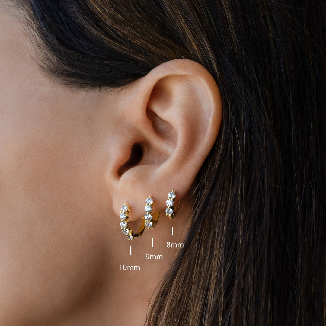 Round Cut Hoop Diamond Earrings for Women - Doozy Diamonds