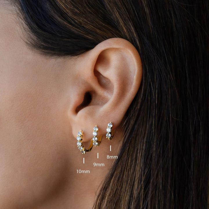 Round Cut Hoop Diamond Earrings for Women - Doozy Diamonds