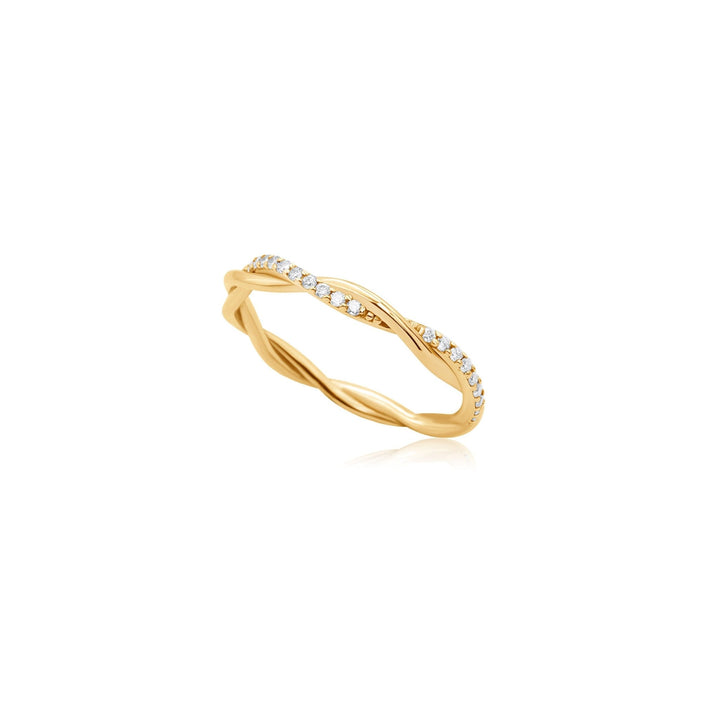 Round Cut Braided Diamond Stackable Ring for Her - Doozy Diamonds