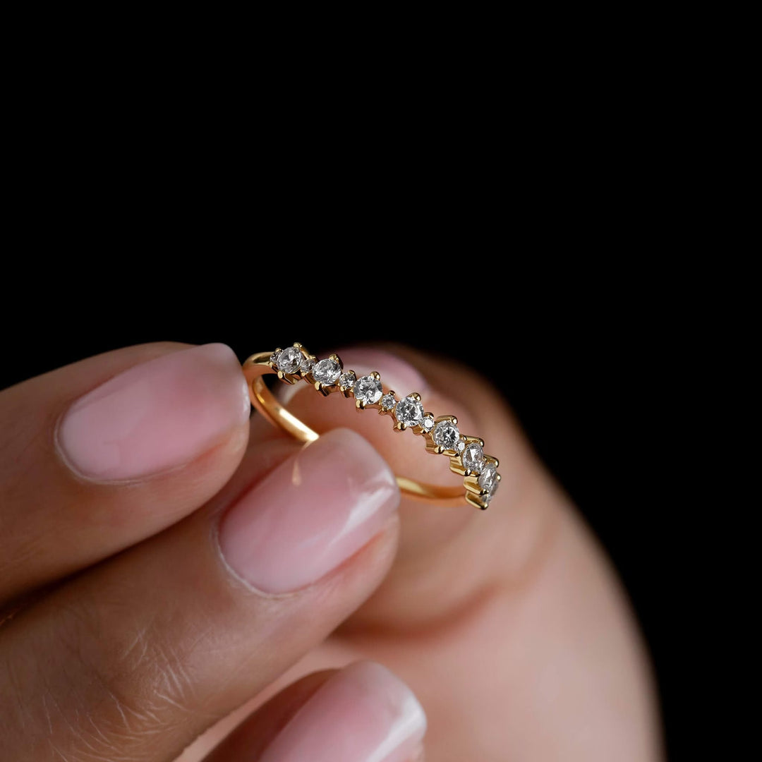 Round Cut Stacking Diamond lab grown diamond Wedding Band - Doozy Diamonds