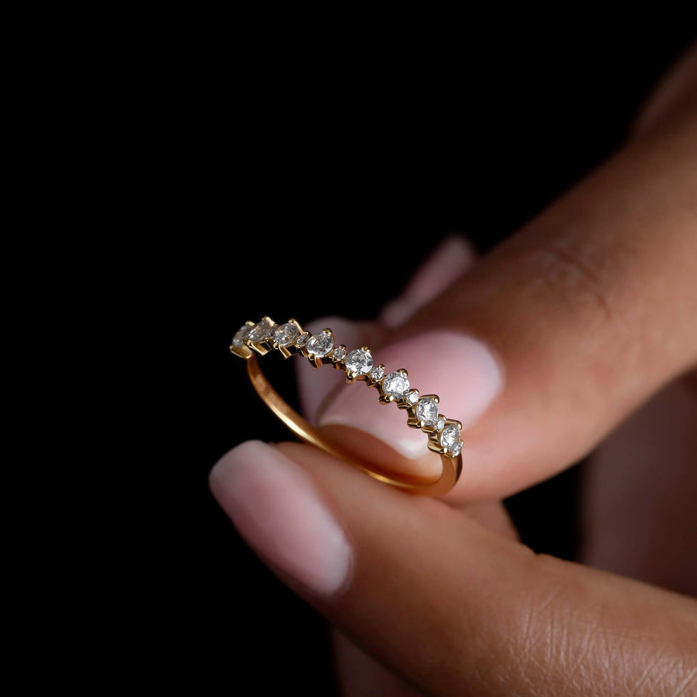 Round Cut Stacking Diamond lab grown diamond Wedding Band - Doozy Diamonds
