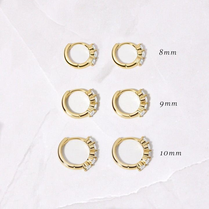 Round Cut Hoop Diamond Earrings for Women - Doozy Diamonds