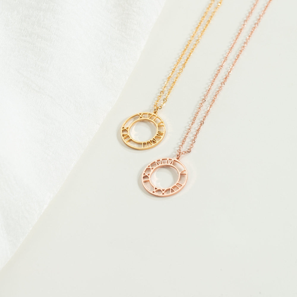 Custom Roman Numerals Minimalist Necklace for Her - Doozy Diamonds