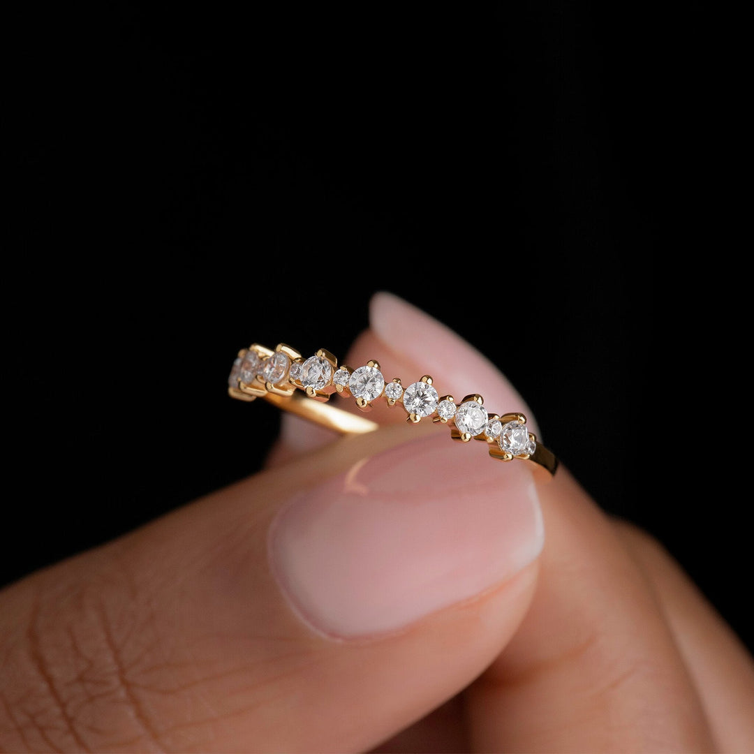 Round Cut Stacking Diamond lab grown diamond Wedding Band - Doozy Diamonds