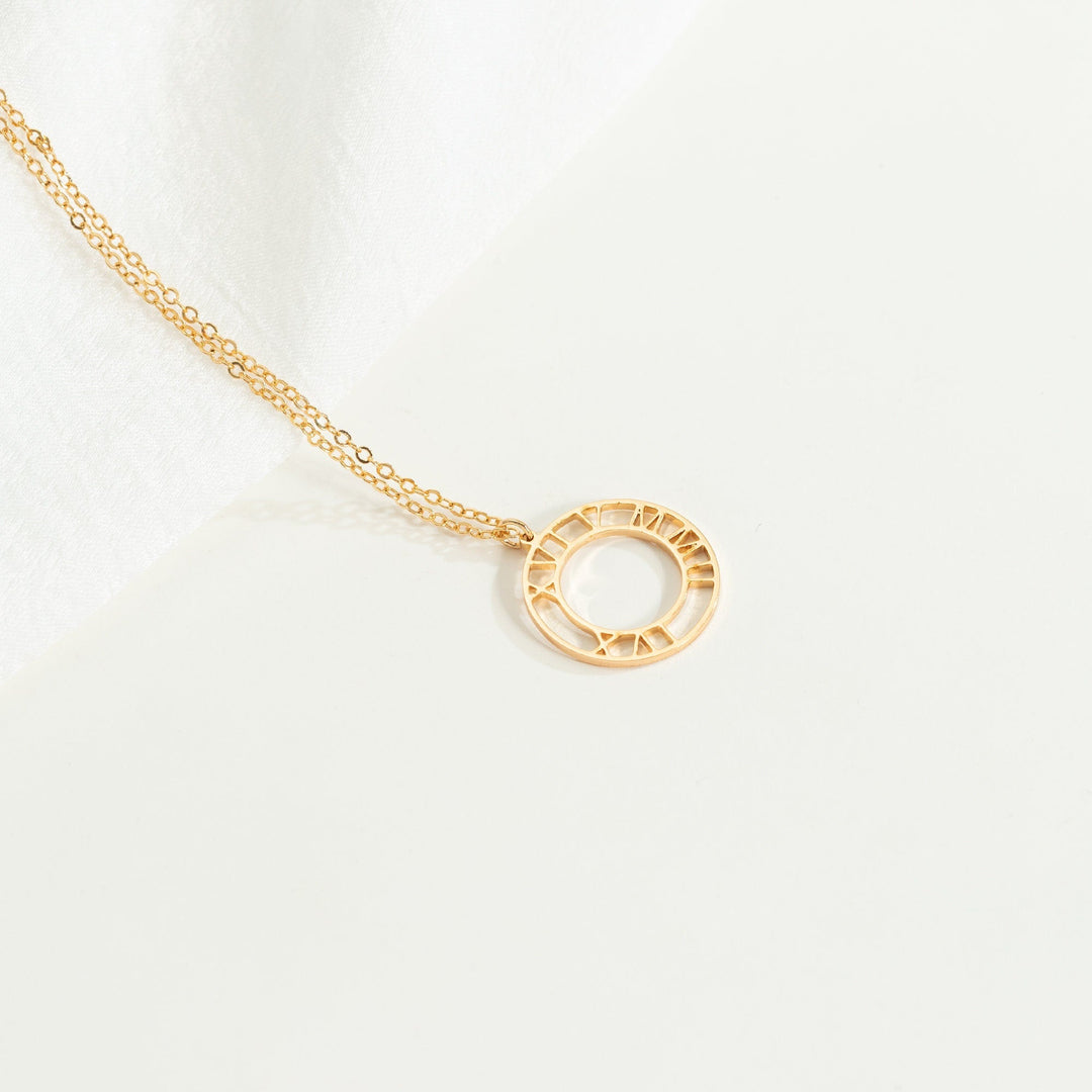 Custom Roman Numerals Minimalist Necklace for Her - Doozy Diamonds