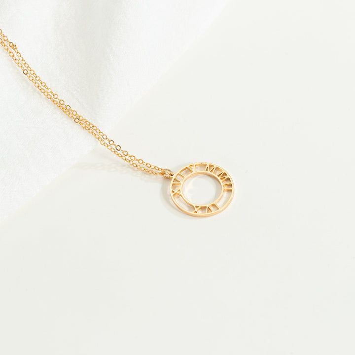 Custom Roman Numerals Minimalist Necklace for Her - Doozy Diamonds