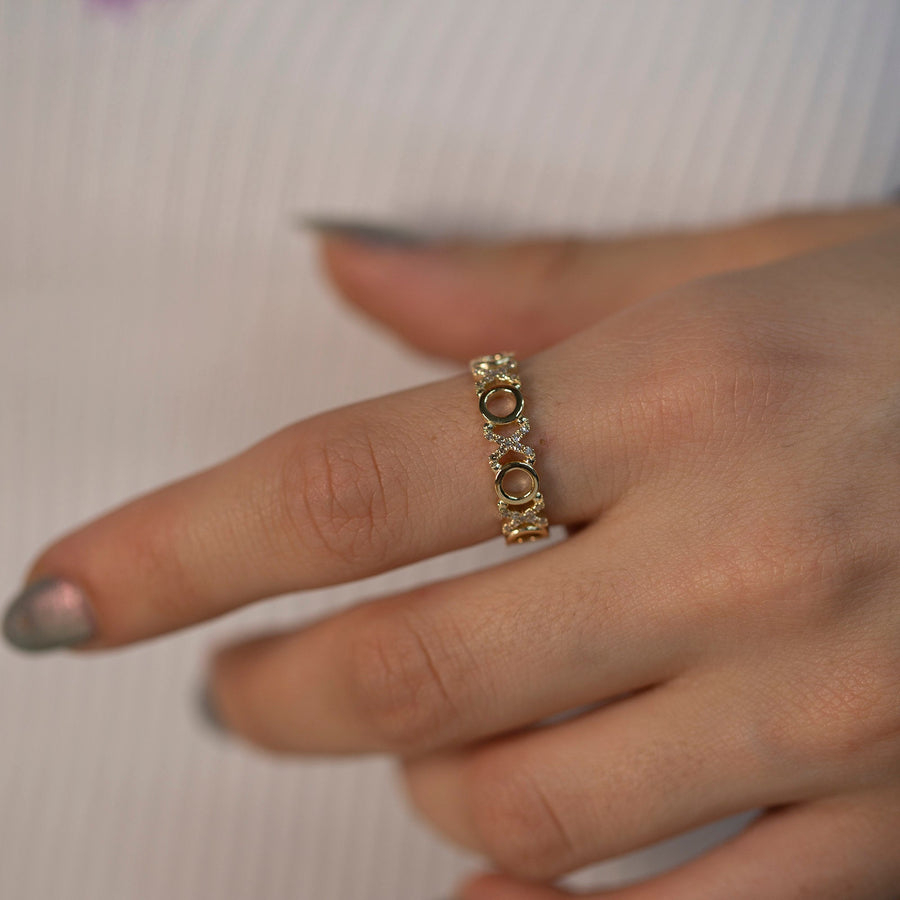 Hugs and Kisses Diamond XO Ring in 14Kt solid Gold for Her - Doozy Diamonds