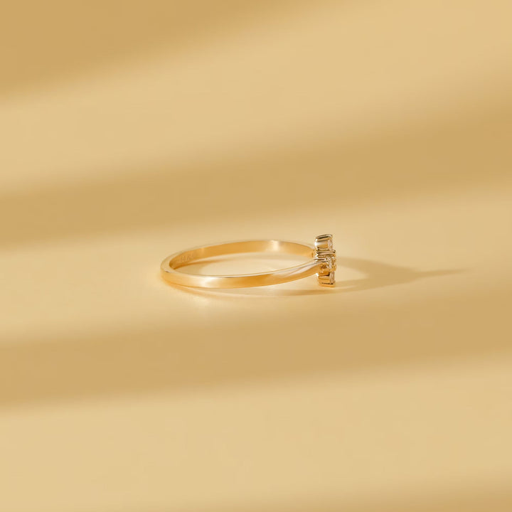 Round Cut Diamond Cross Wedding Band for Religious Gifts - Doozy Diamonds