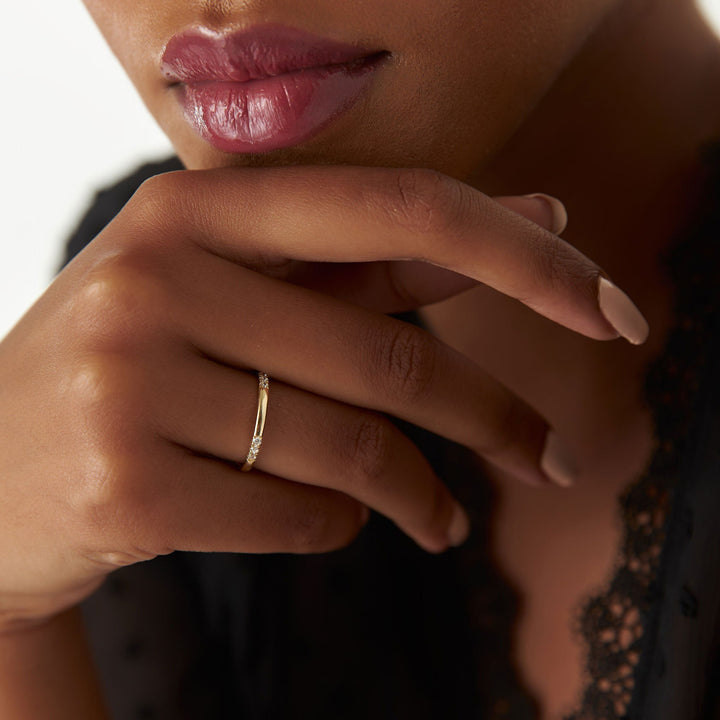 Round Cut Eternity Diamond Wedding Ring Gift for Women - Doozy Diamonds