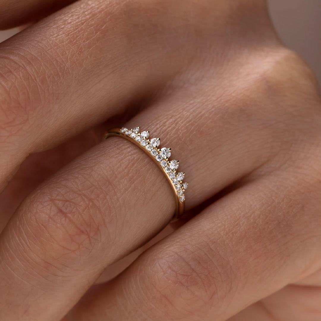 Round Cut Diamond Stacking Wedding Ring for Women - Doozy Diamonds