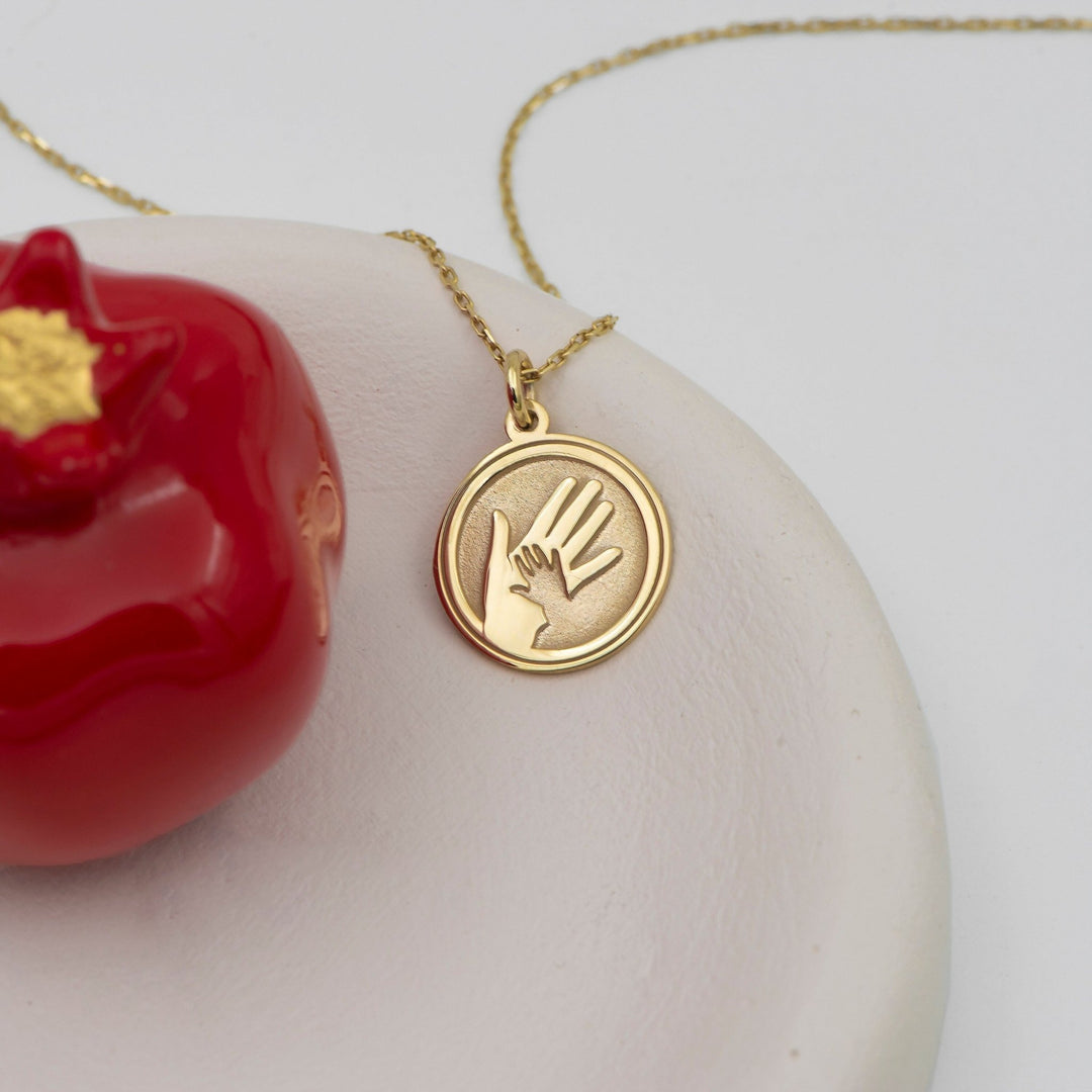 Mother and Child 14K Gold Necklace for Women - Doozy Diamonds