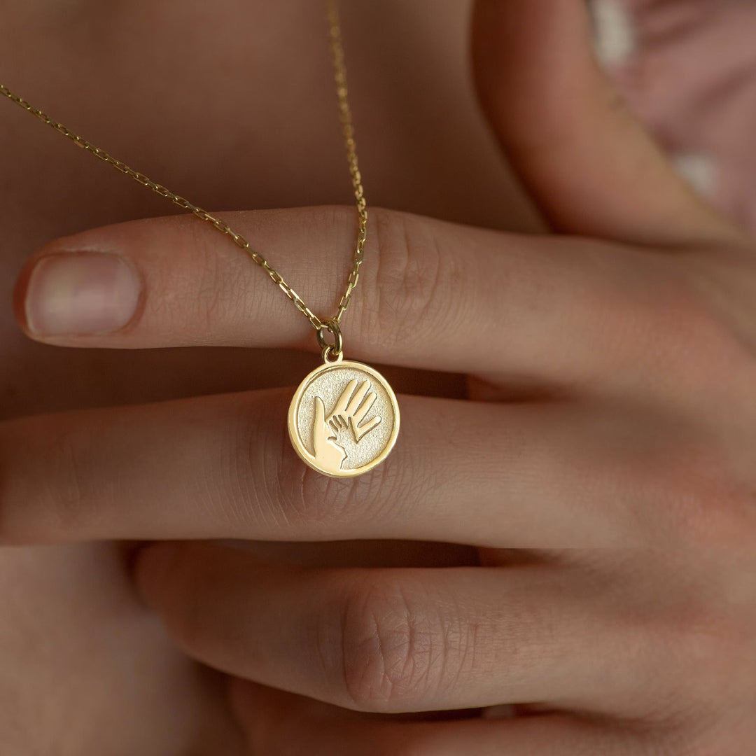 Mother and Child 14K Gold Necklace for Women - Doozy Diamonds