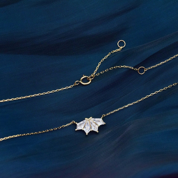 Rhombus Cut Diamond Flower Pendant Necklace Gift for Women - Doozy Diamonds