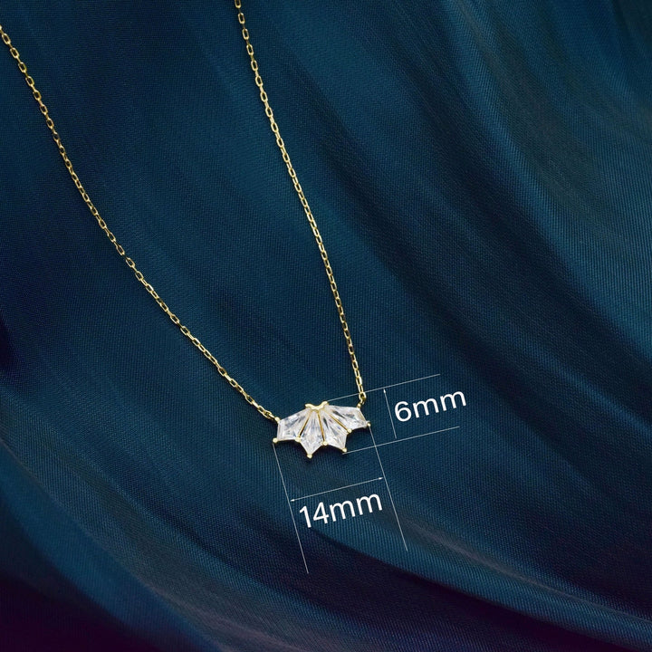 Rhombus Cut Diamond Flower Pendant Necklace Gift for Women - Doozy Diamonds