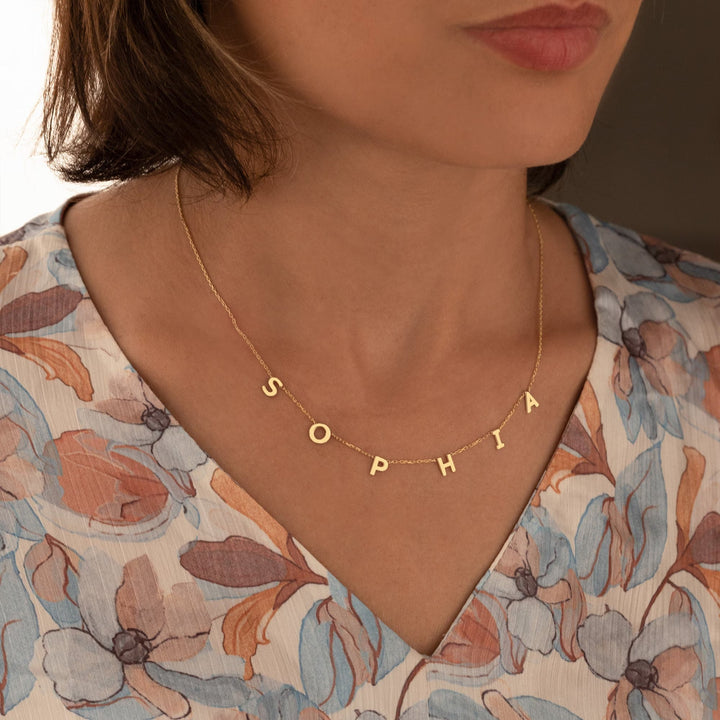 Personalized Initial Name Gold Necklace for Women - Doozy Diamonds