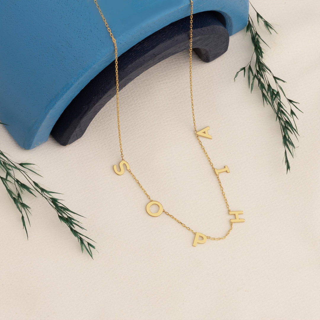 Personalized Initial Name Gold Necklace for Women - Doozy Diamonds