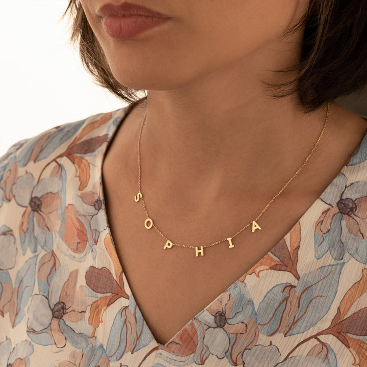 Personalized Initial Name Gold Necklace for Women - Doozy Diamonds