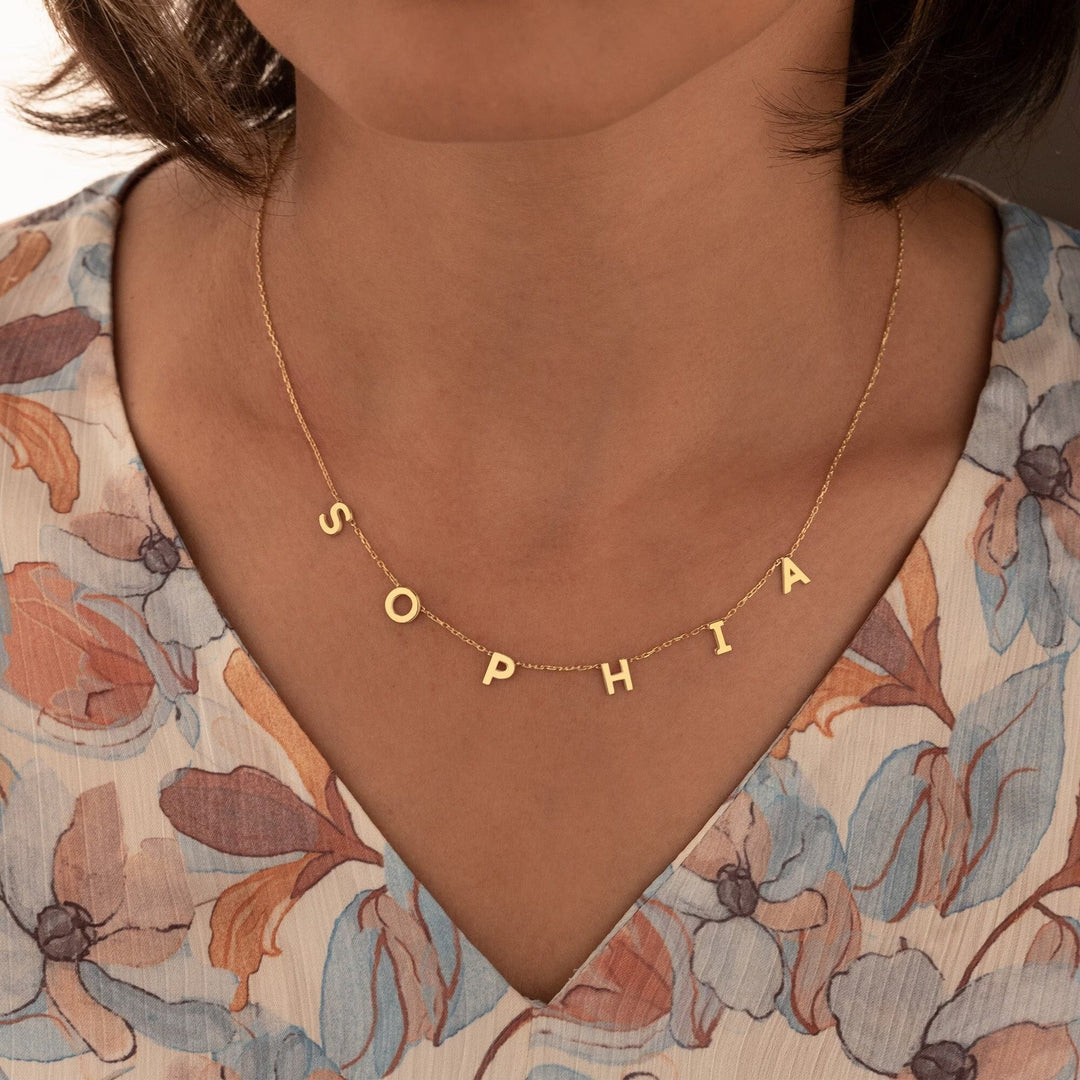 Personalized Initial Name Gold Necklace for Women - Doozy Diamonds