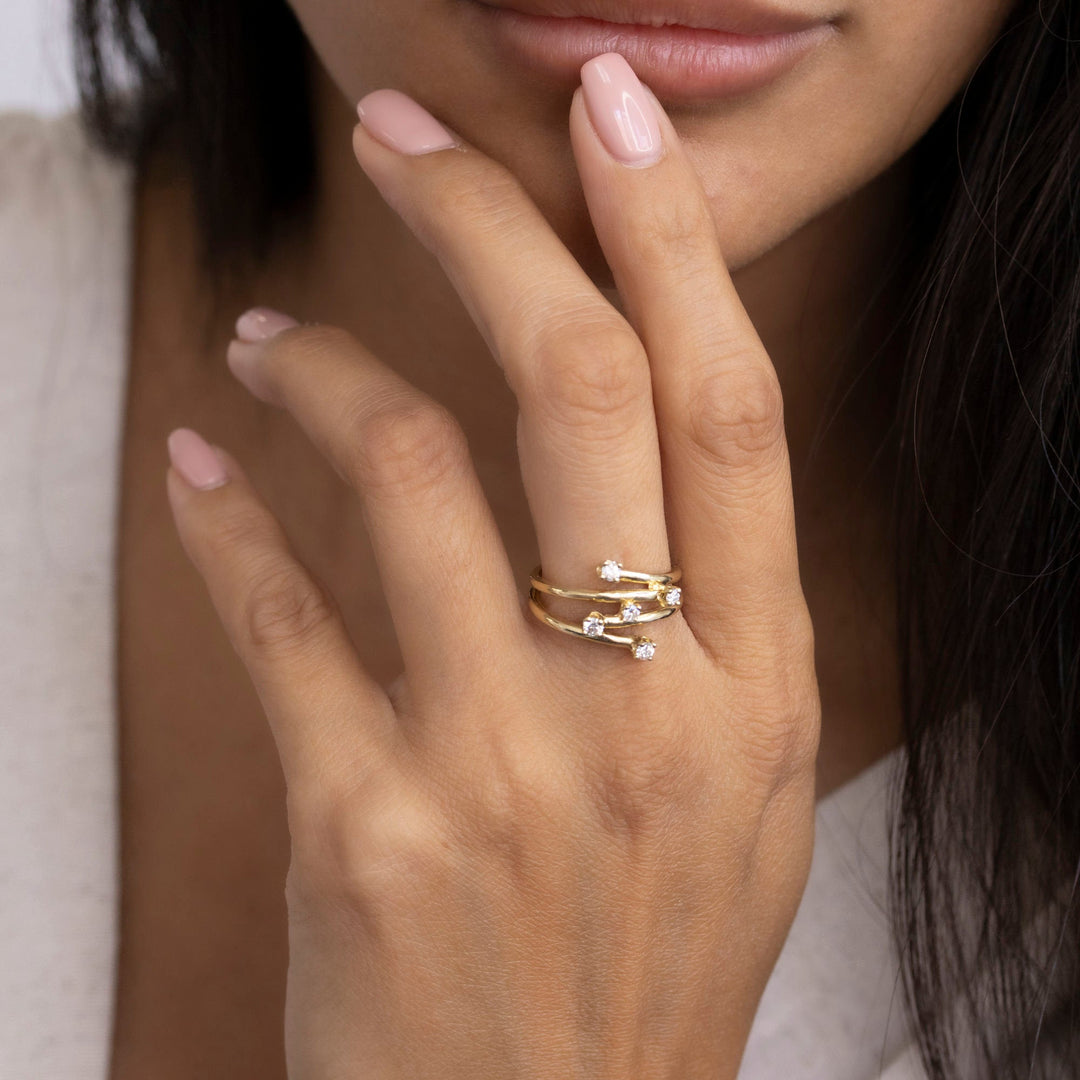Round Cut Diamond Unique Wedding Ring for Christmas Gift - Doozy Diamonds