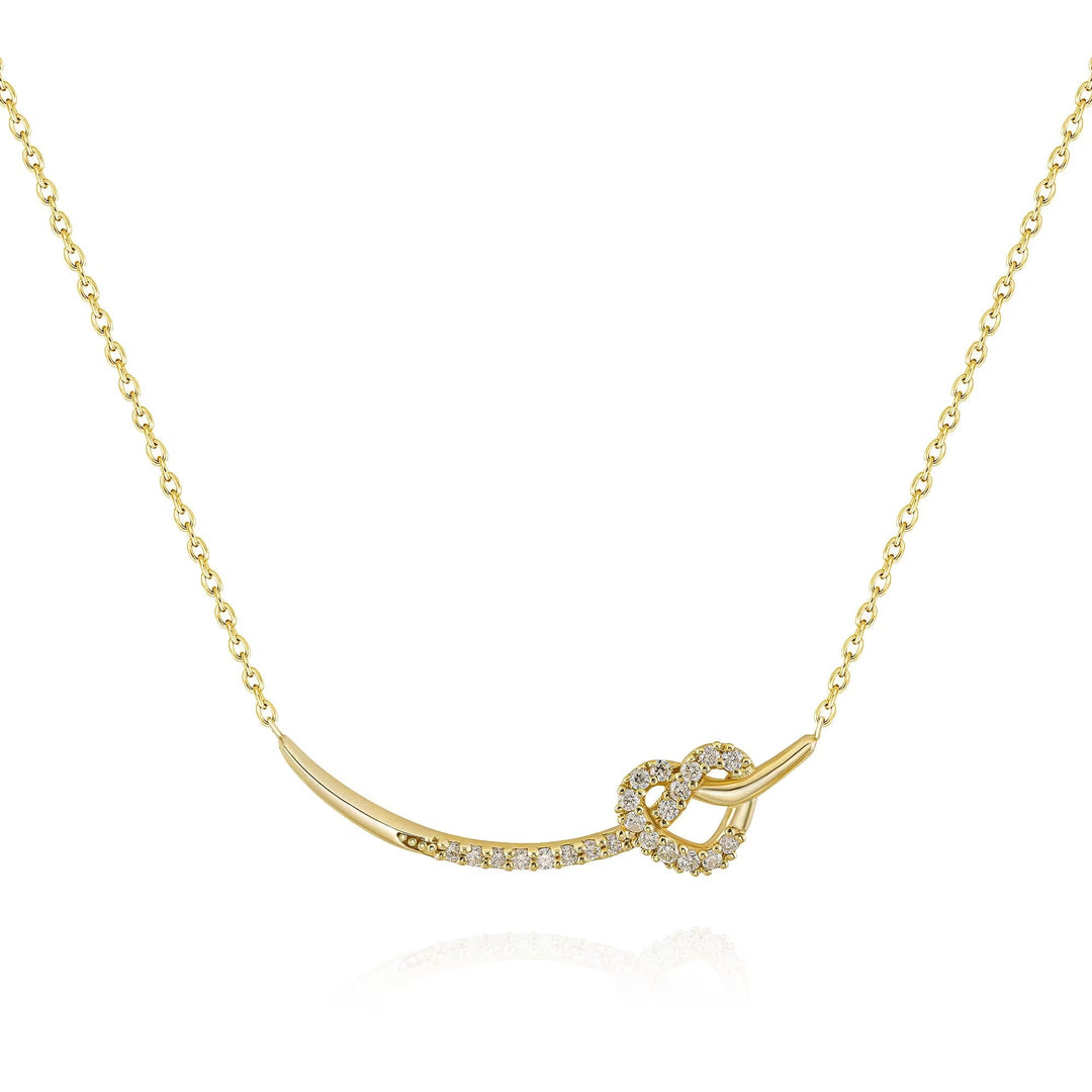 Heart Shape Diamond lab grown diamond Necklace in 14K Yellow Gold - Doozy Diamonds