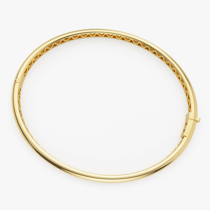Round Cut Diamond Channel Set Bangle Bracelet for Halloween Gift - Doozy Diamonds