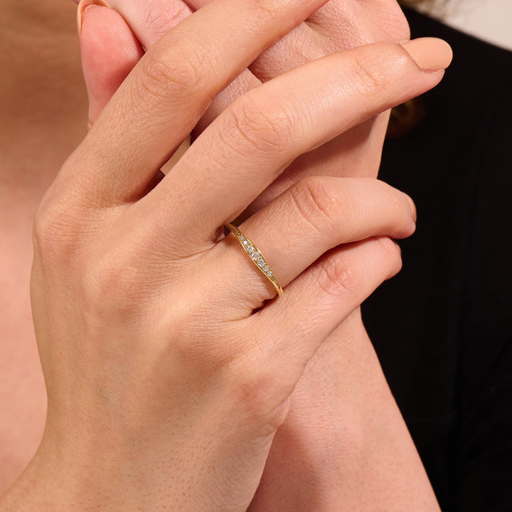 Round Cut Diamond lab grown diamond Wedding Band Gift in 10K Gold - Doozy Diamonds