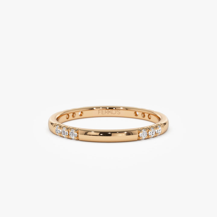 Round Cut Eternity Diamond Wedding Ring Gift for Women - Doozy Diamonds