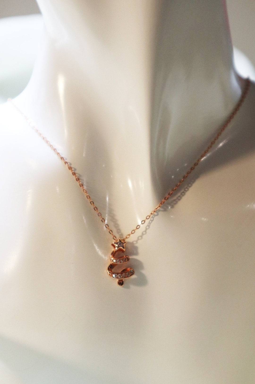 Round Cut Diamond Christmas Tree Necklace for Jewelry Gift - Doozy Diamonds