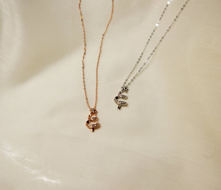 Round Cut Diamond Christmas Tree Necklace for Jewelry Gift - Doozy Diamonds