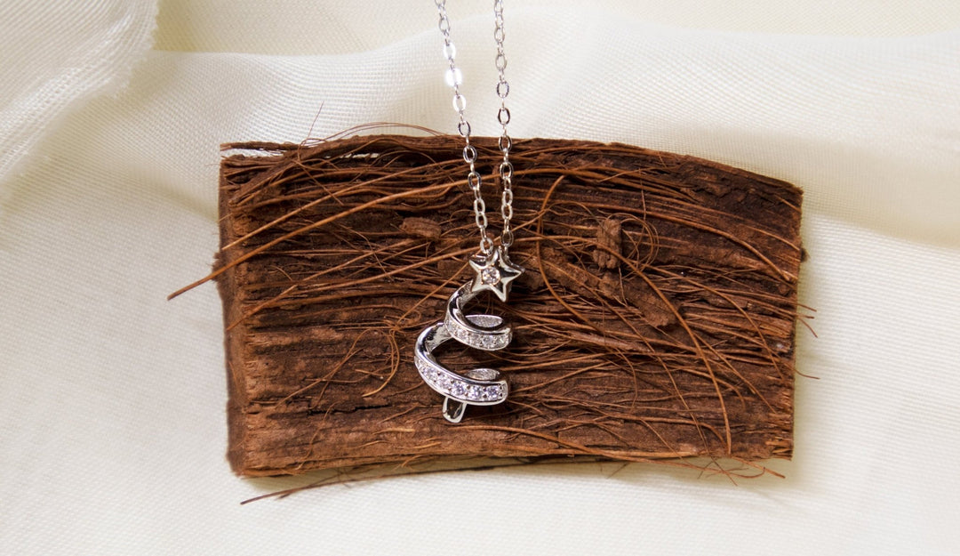 Round Cut Diamond Christmas Tree Necklace for Jewelry Gift - Doozy Diamonds