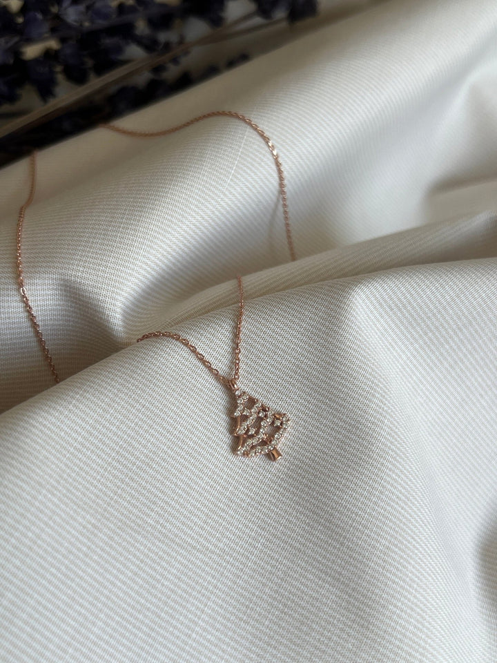 Round Cut Christmas Tree Necklace for Her Christmas Gift - Doozy Diamonds
