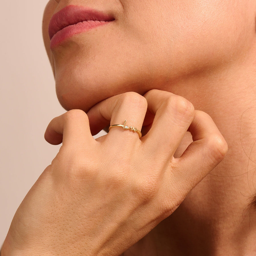 Love lab grown diamonds Ring in Solid Yellow Gold - Doozy Diamonds