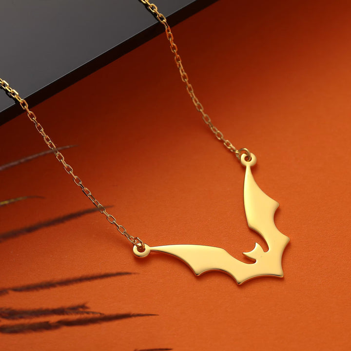 14K Gold Halloween Dainty Bat Necklace Gift For Her - Doozy Diamonds