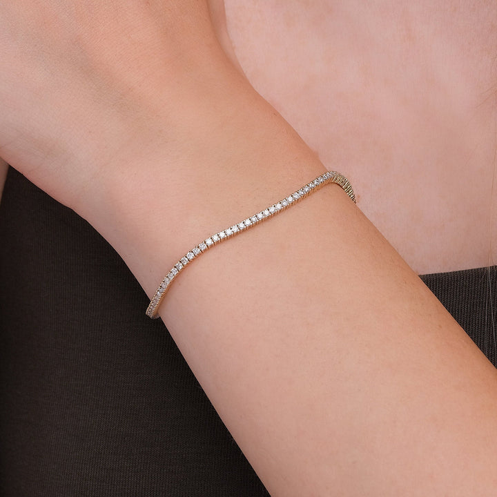 Round Cut Diamond Tennis Bracelet For Women - Doozy Diamonds